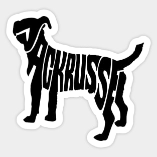 Jack russel black Sticker